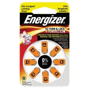 DURA AZ13DP8 PKG/8 ENERGIZER HEARING AID BATTERY SIZE 13 ZINC AIR