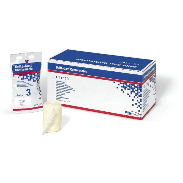 Delta-Cast Conformable Polyester Cast Tape 1cm X 3.6m, White - Box Of 10 - Home Health Store Inc