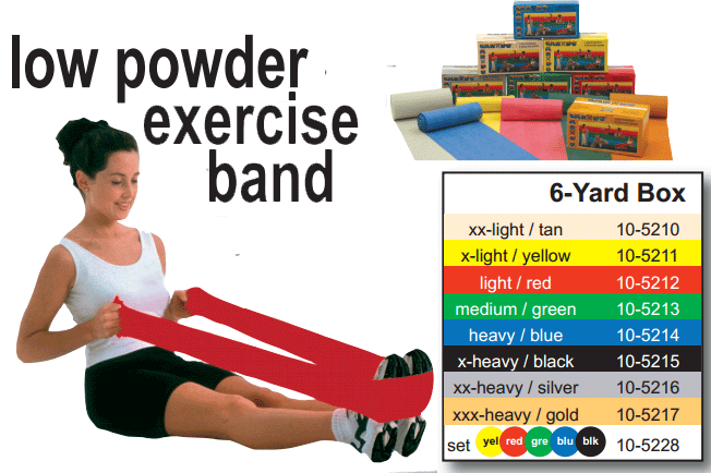 FAB 105214 RL/1 CANDO LOW POWDER EXERCISE BAND, 6 YDS, BLUE, HEAVY STRENGHT (NON-RETURNABLE)