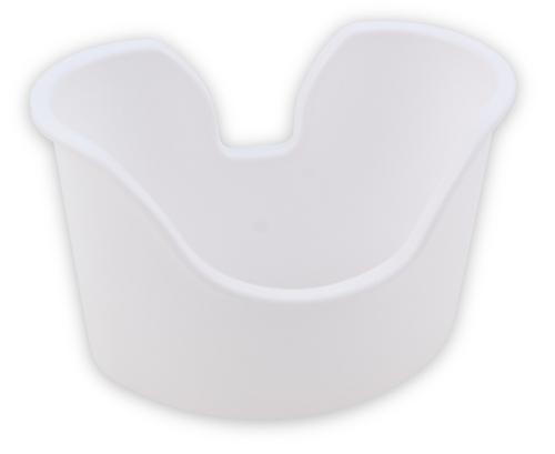 GF 1280 EA/1 EAR BASIN W/ CUT-OUT, WHITE, AUTOCLAVABLE & STERILIZABLE