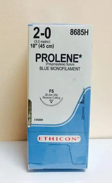 JNJ 8685H CS/36 SUTURE PROLENE SZ 2-0,  26MM, 18IN