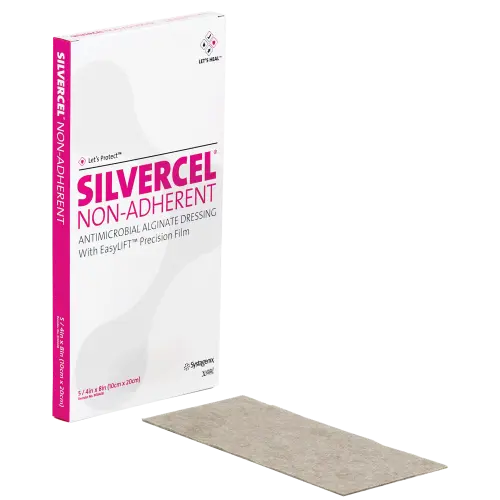 JNJ CAD7020 BX/5 SILVERCEL® NON-ADHERENT HYDRO-ALGINATE ANTIMICROBIAL DRESSING WITH SILVER 10CM X 20CM
