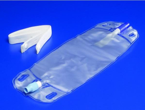 Curity Urine Leg Bag – 500 ml (17 oz), Anti-Reflux, with Leg Straps