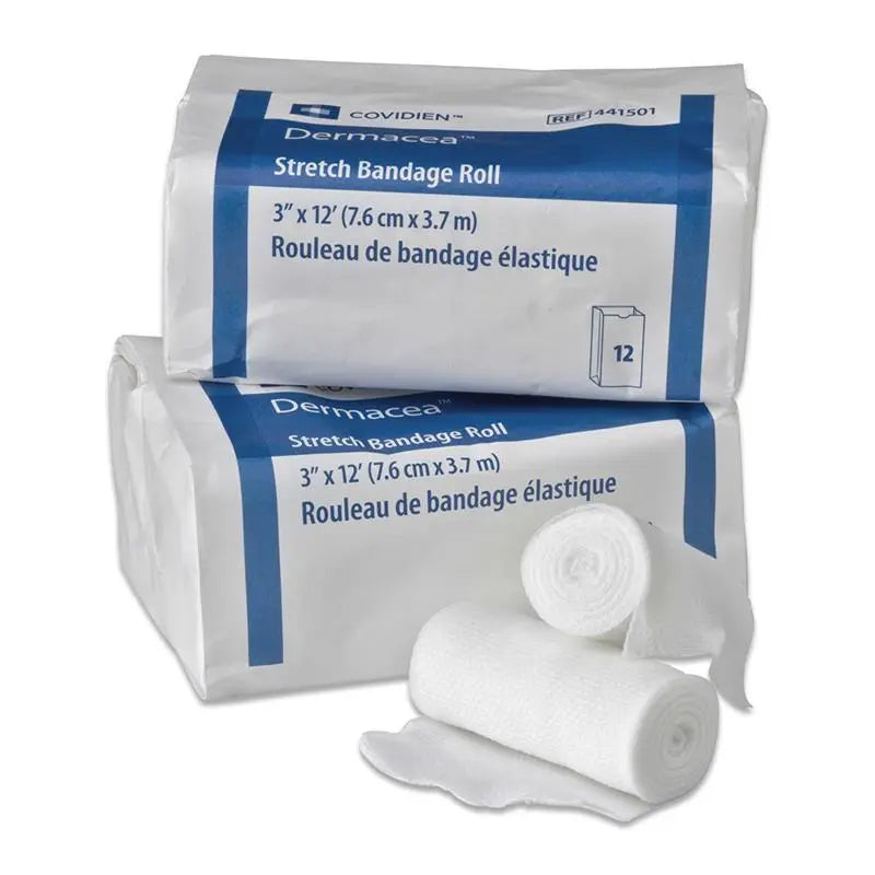 KND 441501 BG/12  DERMACEA NON STERILE STRETCH BANDAGE 3" X 4 1/10 YRDS.