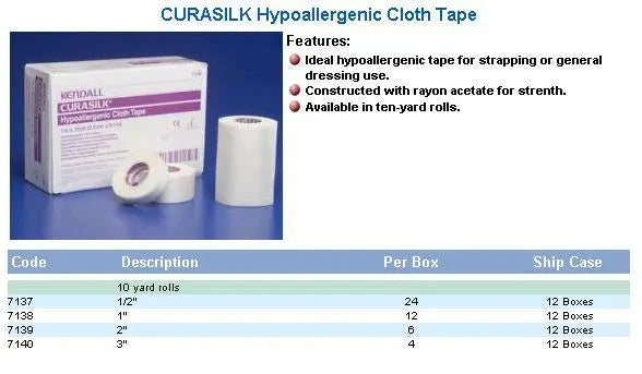 KND 7140C (CS40) EA/1 CURASILK CLOTH TAPE 3" X 10YRDS