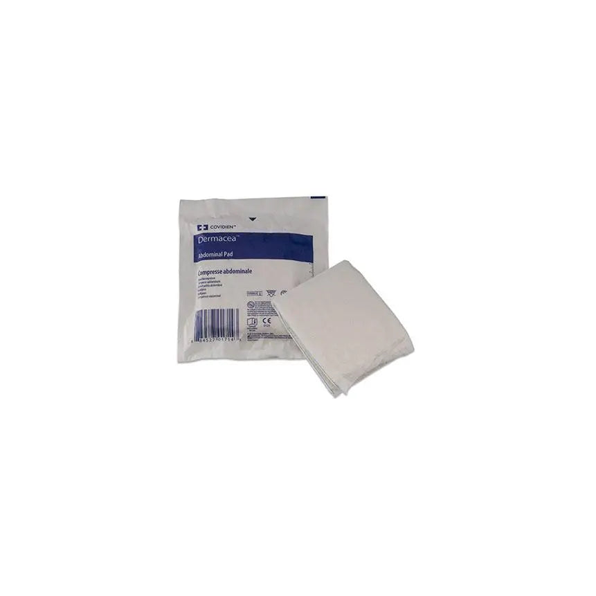KND 7197D BX/18 DERMACEA ABDOMINAL PAD,7.5" X 8" STERILE
