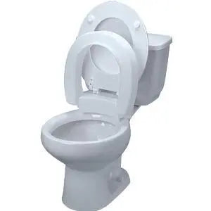 MDK 725711005 EA/1 HINGED ELEVATED TOILET SEAT, ELONGATED  350LB, 20-1/4" X 14-3/4" X 3-3/4",  3" (NON-RETURNABLE)
