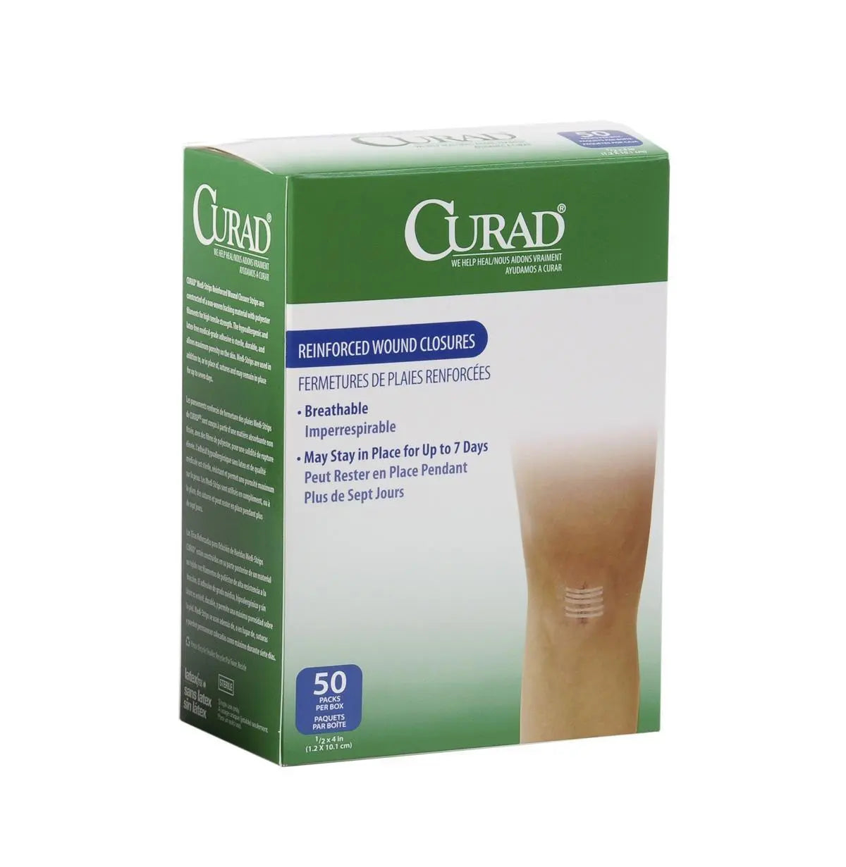 MDL NON250412 CS/1200 MEDI STRIPS WOUND CLOSURE STRIPS 1/2" X 4".