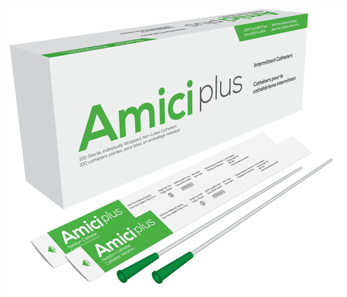Amici Ultra Male Intermittent Catheter, 8-16FR, 16 in (Box of 100)