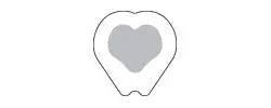 PLM 1709 BX/10 POLYMEM SHAPES, SILVER, SACRAL DRESSING. 7.2" X 7.8" (18.4CM X 20.0CM)
