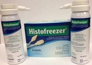 PL 2879100580 BX/2  HISTOFREEZER PORTABLE CRYOSURGICAL SPRAY, W/ TWO 80ML CANNISTERS, 24 2MM TIPS AND 36 5MM TIPS.