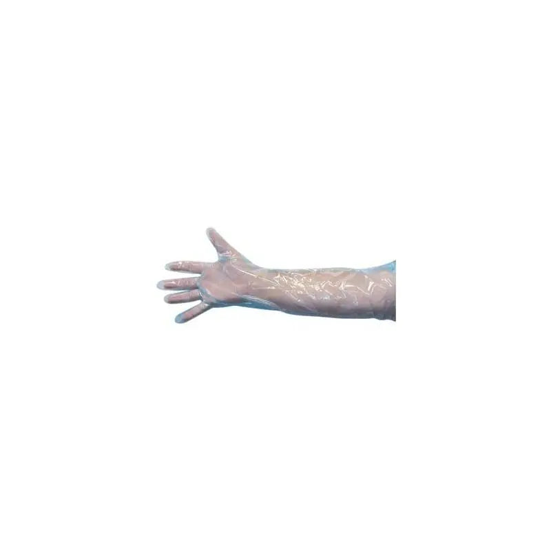 RCO R148B CS/10 POLY SHOULDER LENGTH VET GLOVE BLUE