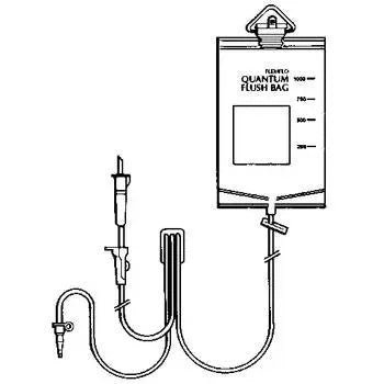 ROS 50604 CS/30 FLEXIFLO QUANTUM PUMP SET W/ PIERCING PIN AND FLUSH BAG (NON-RETURNABLE)