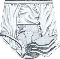 SALBH00M EA/1 HEALTHDRI MENS HEAVY BRIEFS, SIZE MEDIUM (34"-36") WASHABLE LATEX-FREE