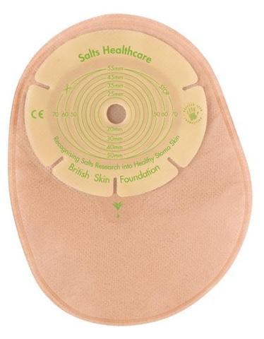 SALT N13 BX/30 CONFIDENCE NATURAL WITH ALOE 1-PIECE CLOSED TRANSPARENT POUCH, CUT-TO-FIT UP TO 70MM
