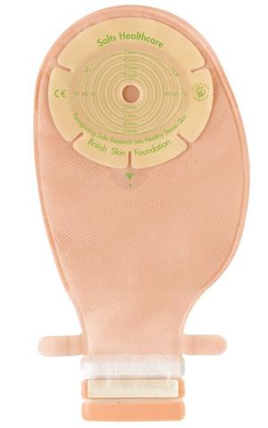 SALT ND35 BX/30 CONFIDENCE NATURAL WITH ALOE 1-PIECE DRAINABLE TRANSPARENT POUCH, PRE-CUT 35MM