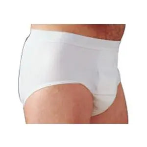 SAL BH00L SALK HEALTHDRI MEN'S HEAVY BRIEFS LARGE, 38" - 40" WAIST, WASHABLE, LATEX-FREE