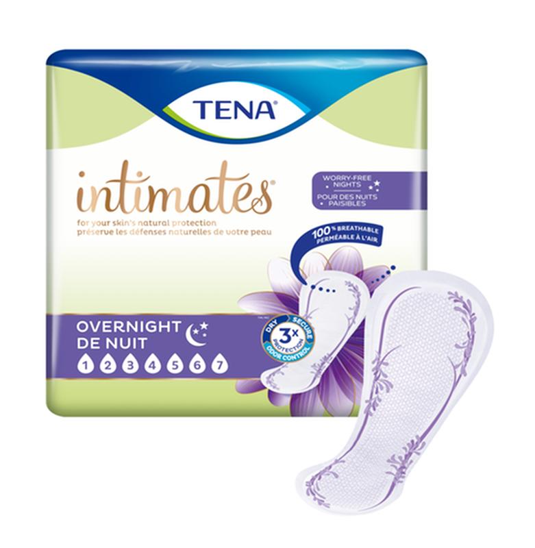 TENA Overnight Pads – 28 per Pack (Case of 3 Packs)
