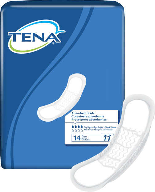 TENA Day Light Pads with Adhesive Strip – 14 per Pack (6 Packs per Case)