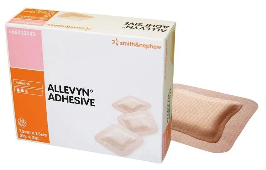 SNU 66000044 BX/10 ALLEVYN ADHESIVE FOAM DRESSING, SIZE 12.5CM X 12.5CM