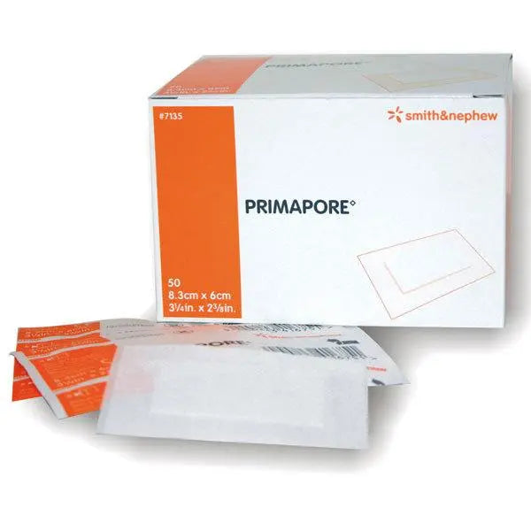 SNU 7135 BX/50 PRIMAPORE LOW-ADHERENT POST-OP ISLAND DRESSING, SIZE 8.3CM X 6CM