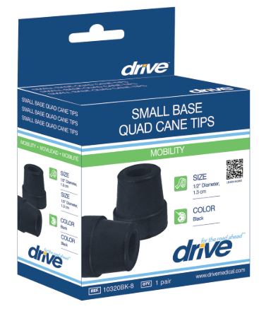Small Base Quad Cane Tip, Pack of 4