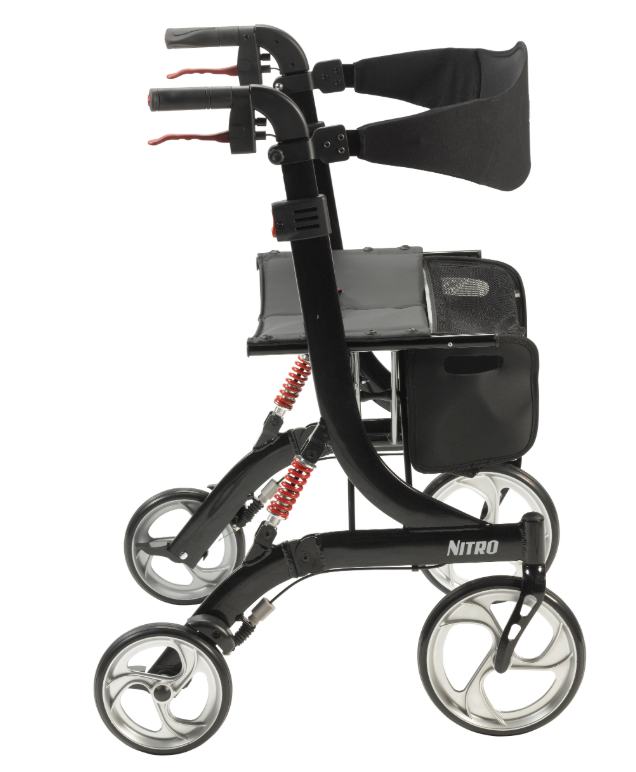 Nitro Euro Style Rollator Rolling Walker, Heavy Duty