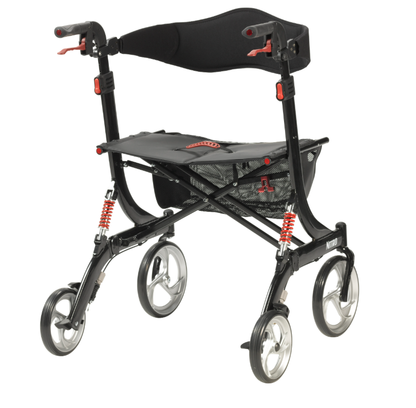 Nitro Euro Style Rollator Rolling Walker, Heavy Duty