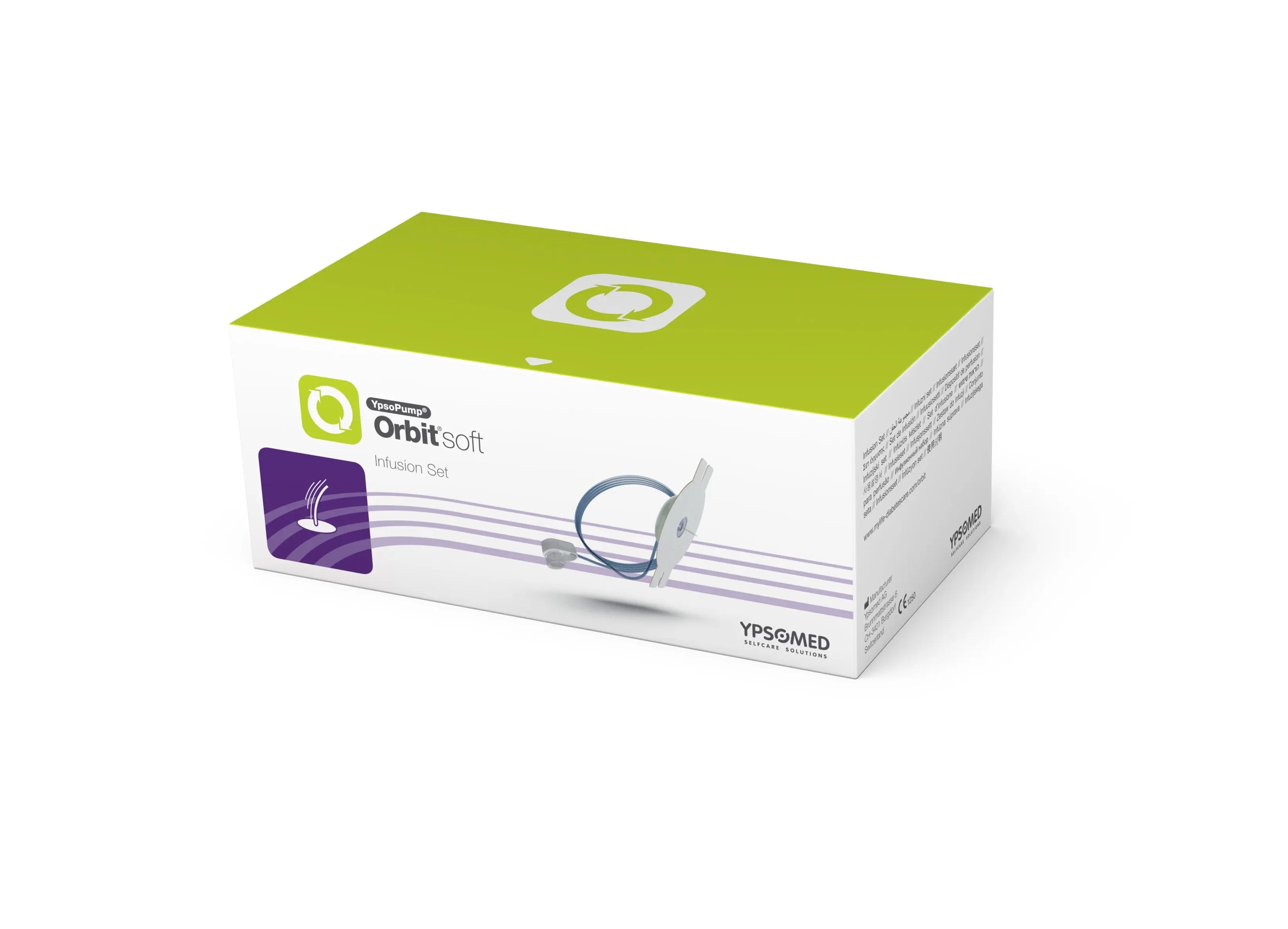 YPS 1891 BX/10 YPSOPUMP ORBIT SOFT INFUSION SET, 9MM CANNULA, 45CM (18") TUBING