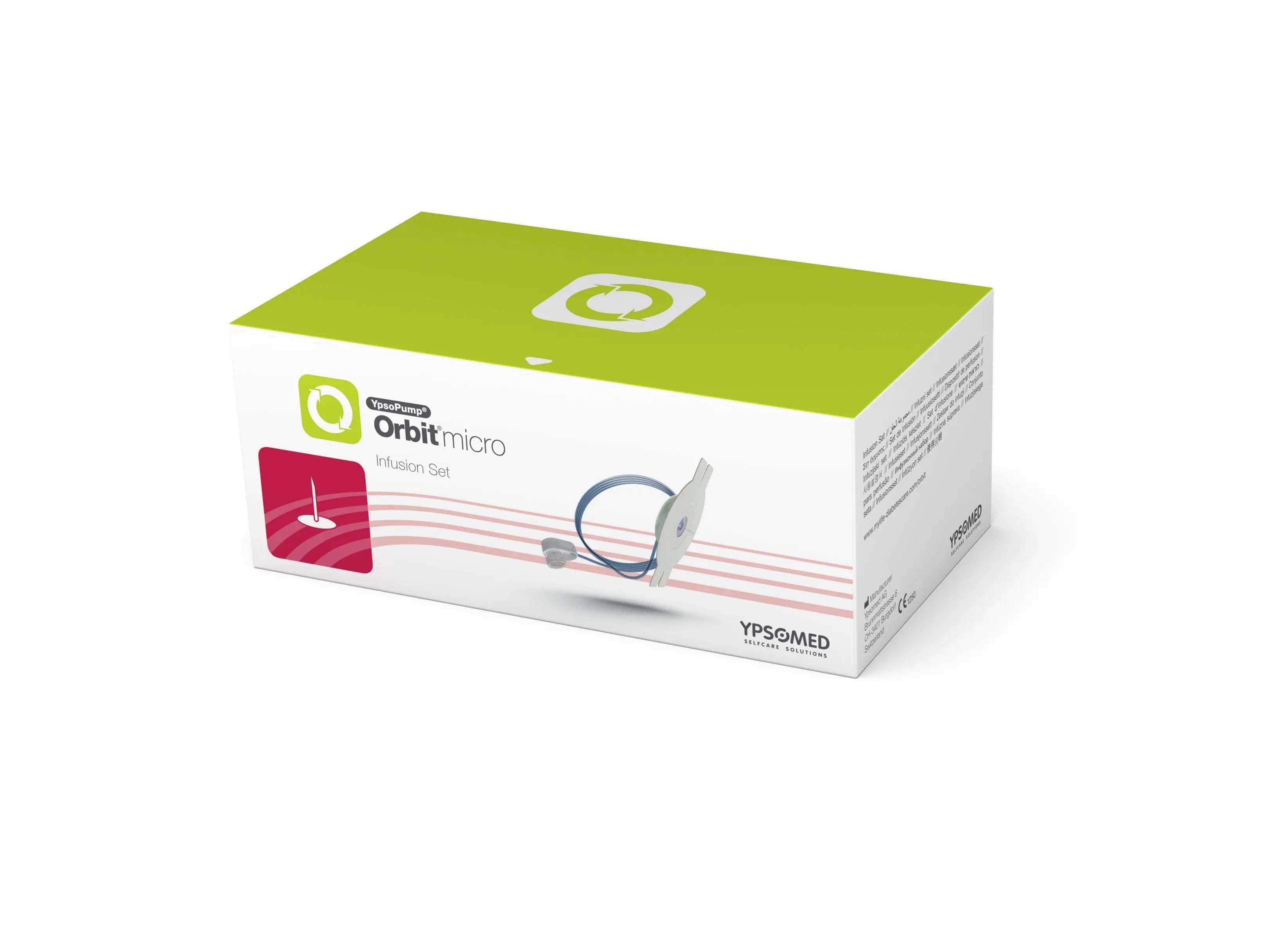 YPS 4351 BX/10 YPSOPUMP ORBIT MICRO INFUSION SET, 5.5MM CANNULA, 110CM (43") TUBING