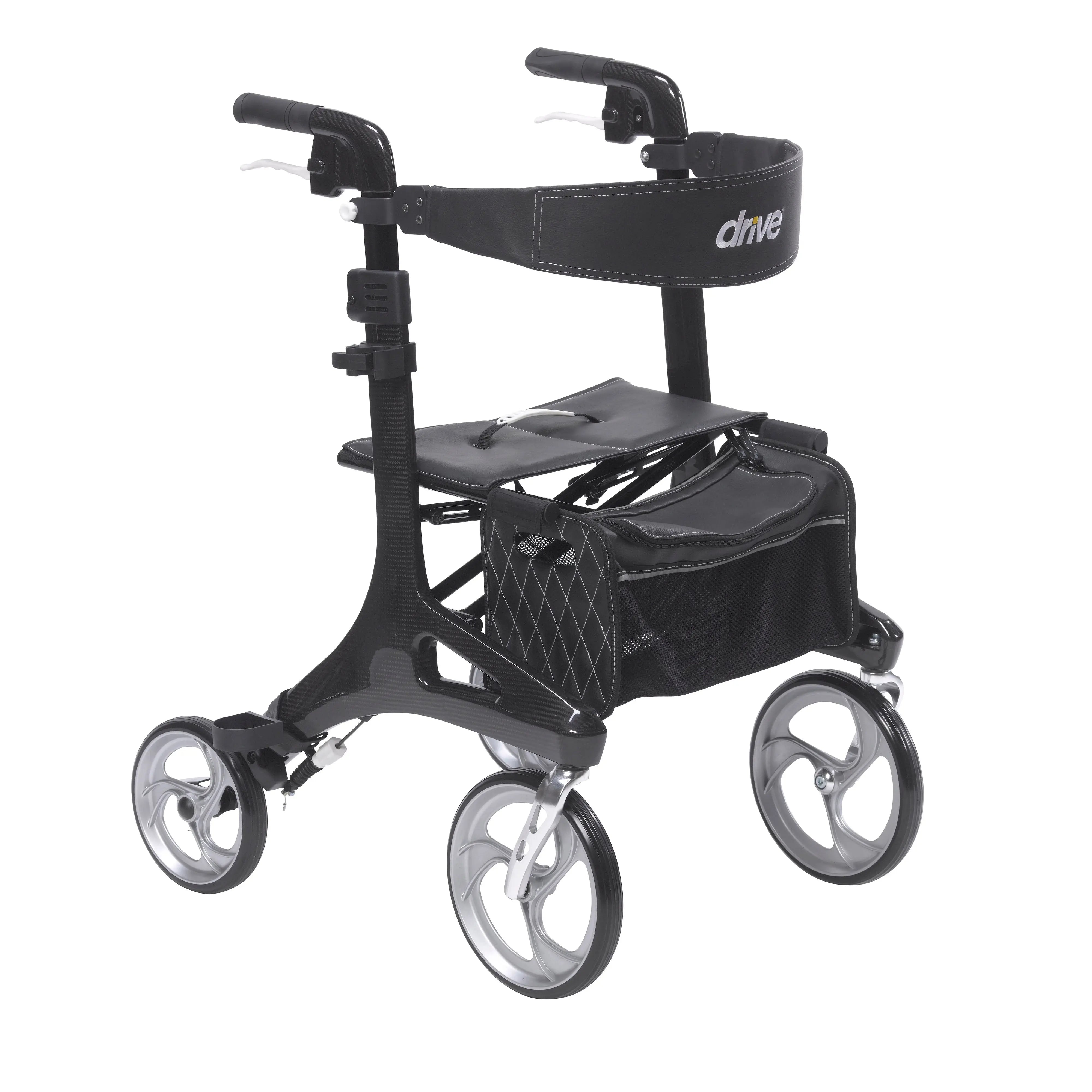 Nitro Elite CF Carbon Fiber Rollator Rolling Walker, Black - Home Health Store Inc