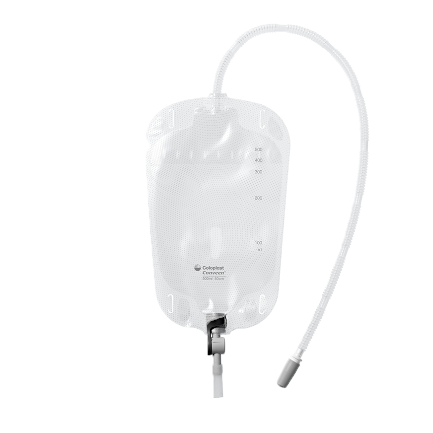 Conveen® Security+ Leg Bag, Lever Outlet, Straps, Sterile, 34oz (1000ml) - 1 Each - Home Health Store Inc
