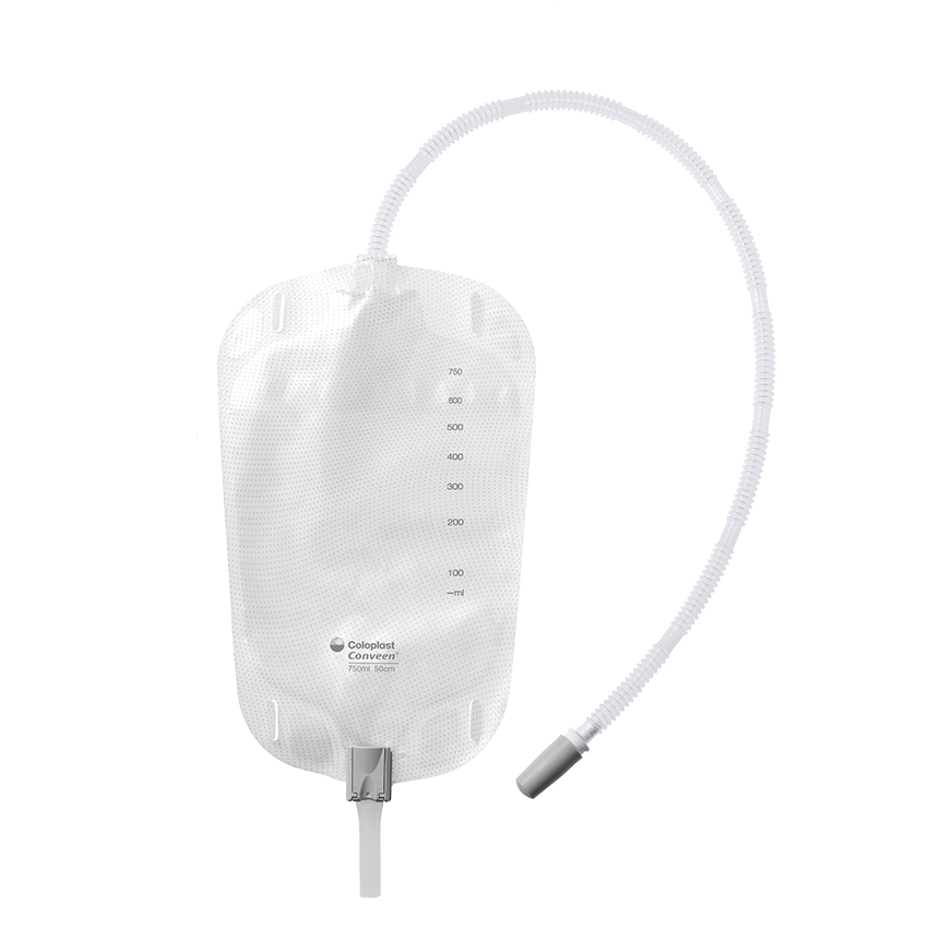 Conveen® Security+ Leg Bag, Clamp Outlet, Sample Port, Straps, Sterile, 17oz (500ml) - 1 Each - Home Health Store Inc