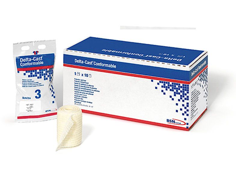 Delta-Cast Conformable Polyester Cast Tape 7.5cm X 3.6m, Red - Box Of 10 - Home Health Store Inc