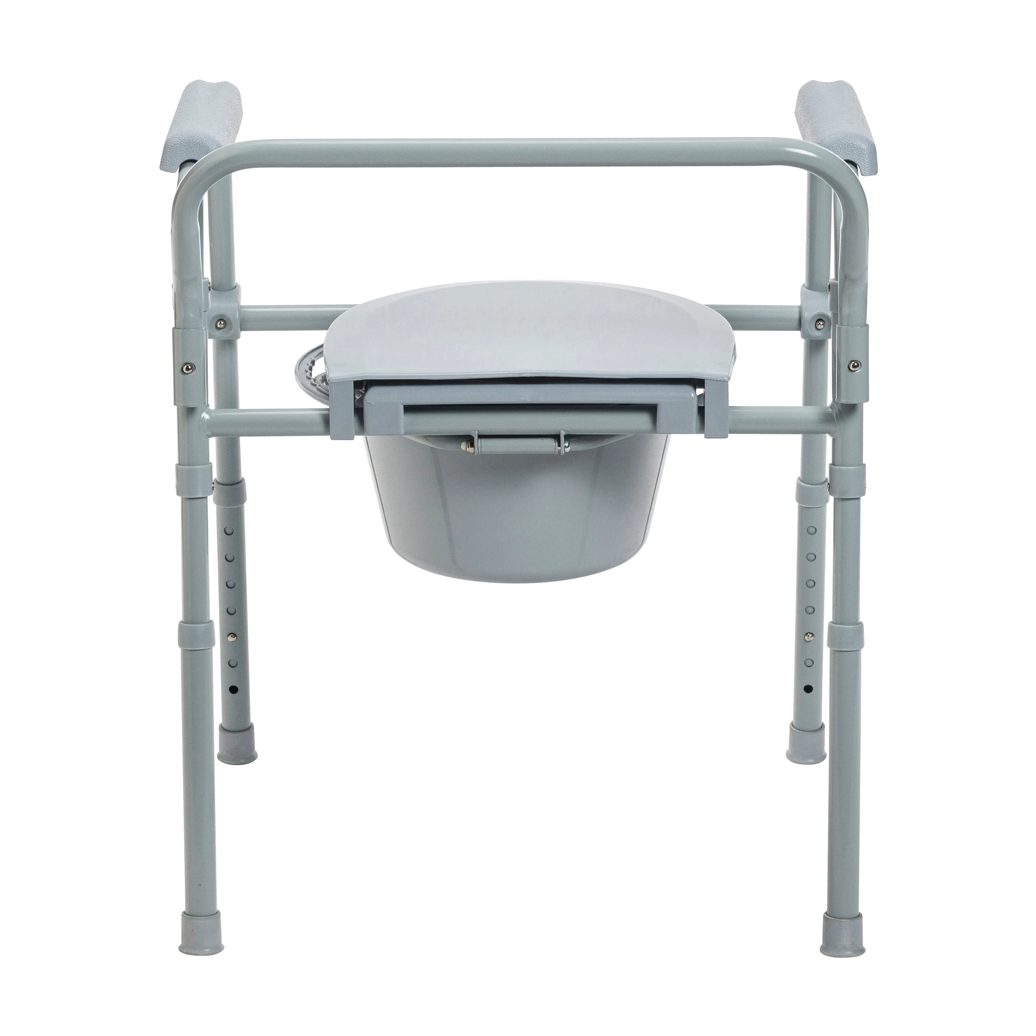 Steel Folding Deep Seat Bedside Commode - Home Health Store Inc