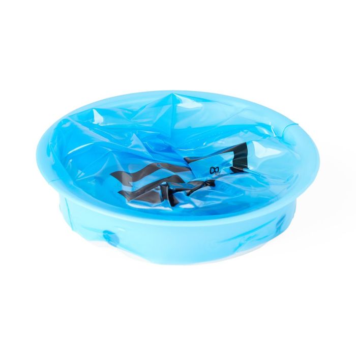 Medline Graduated Emesis Bags with Plastic Ring, 1 L, Blue