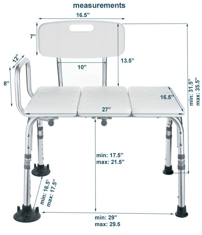 Mobb Transfer Bath Bench With Curtain Control