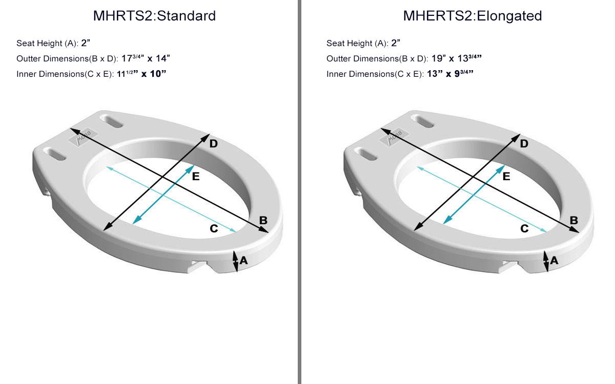Mobb Healthcare Standard Hinged Toilet Seat Riser