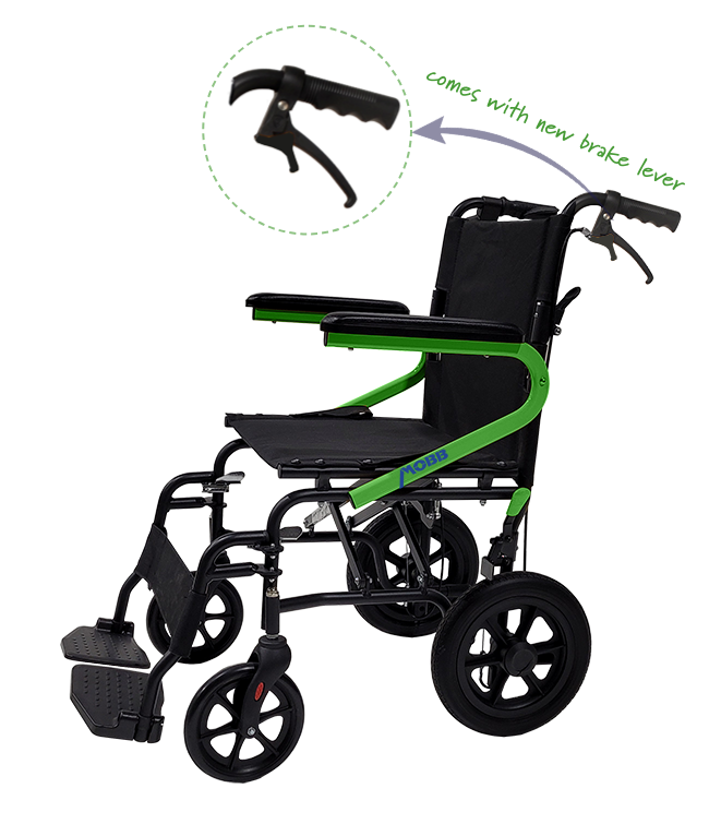 Mobb Transport Chair With 12" Wheels