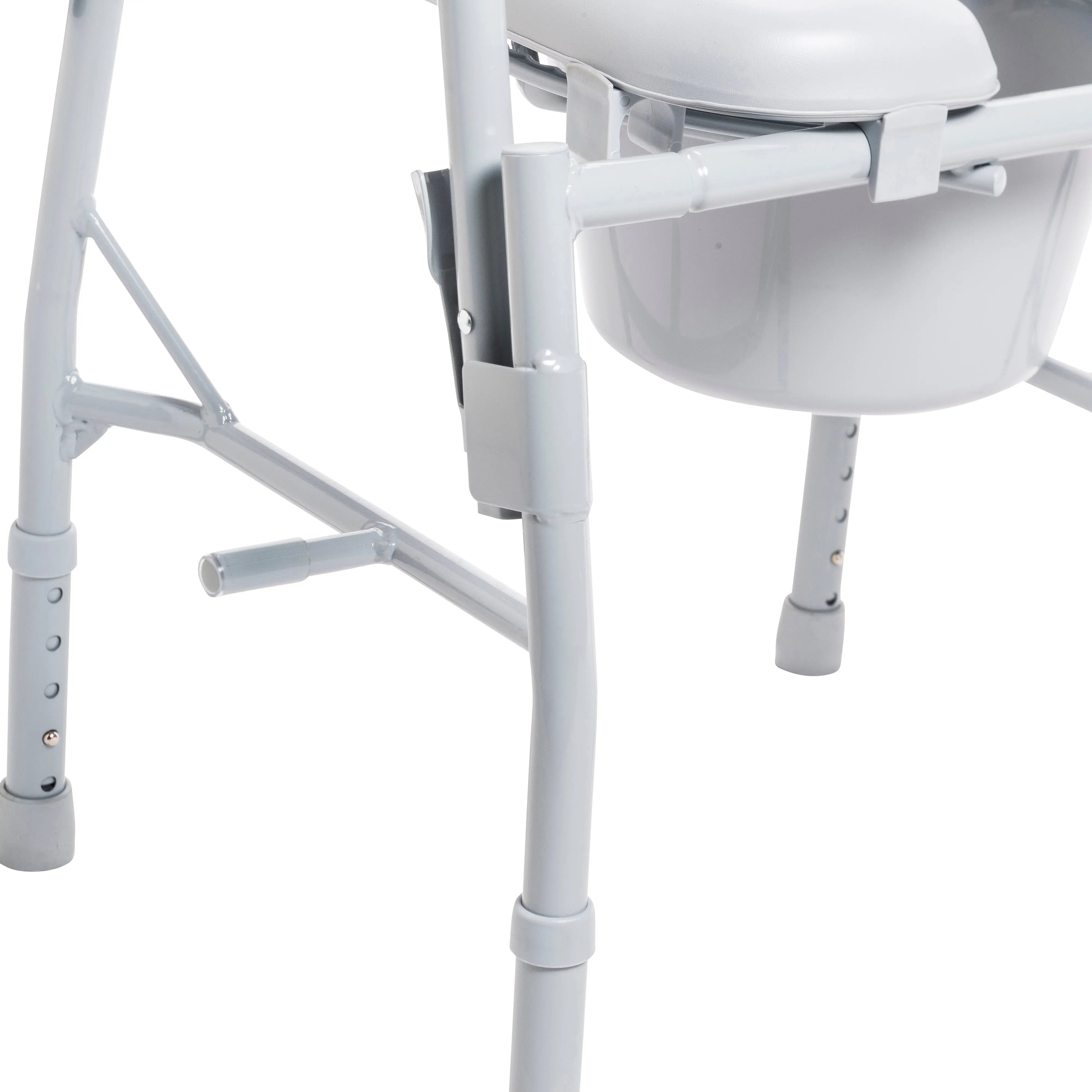 Steel Drop Arm Bedside Commode with Padded Seat & Arms - Home Health Store Inc