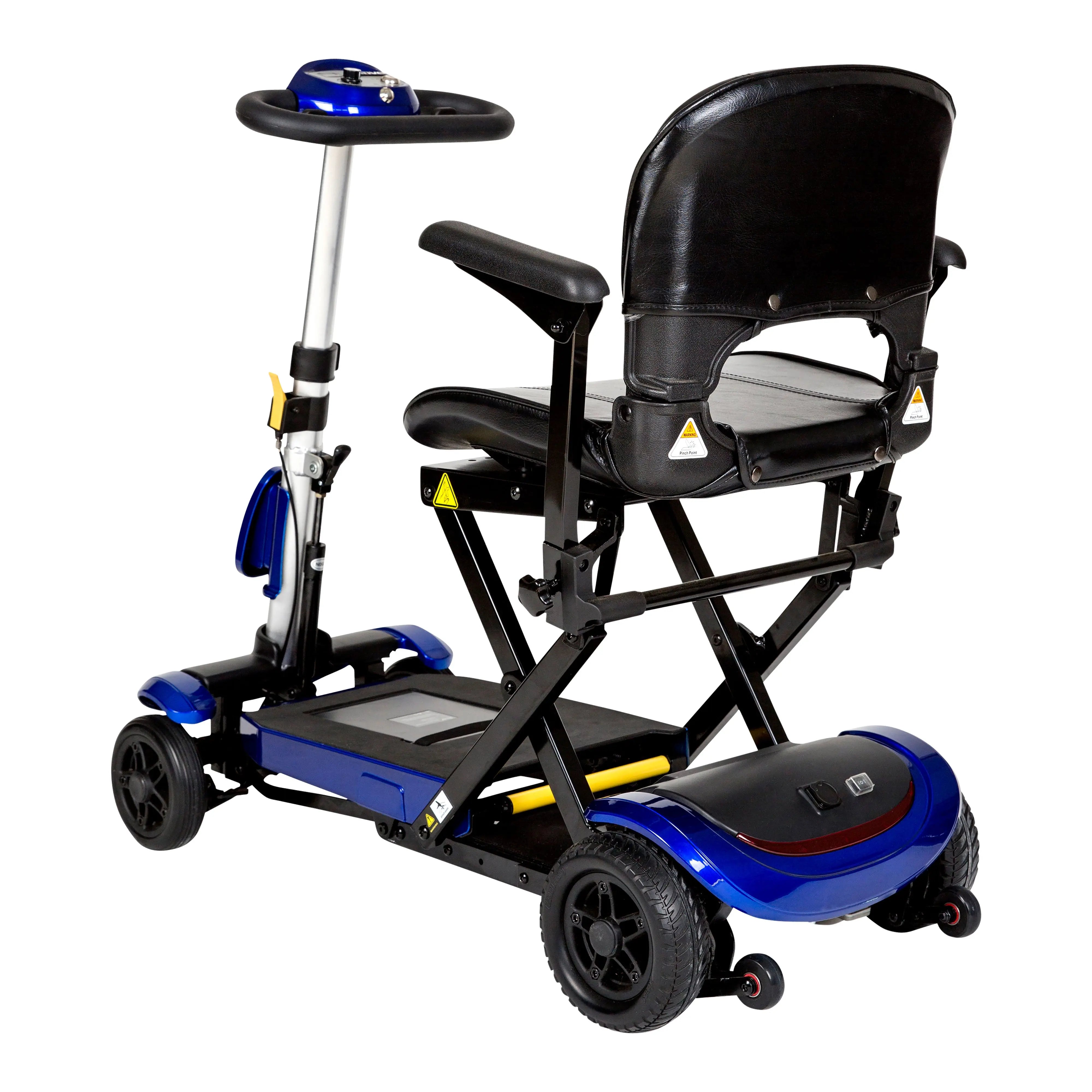 ZooMe Auto-Flex Folding Travel Scooter, Blue - Home Health Store Inc