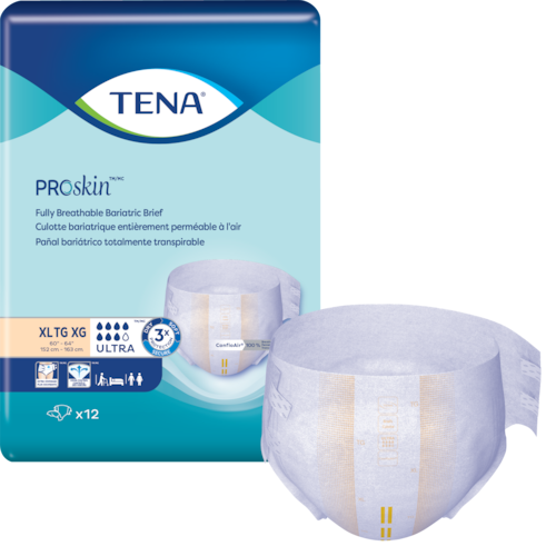 TENA Bariatric Adult Incontinence Brief, Heavy Absorbency, Count 72