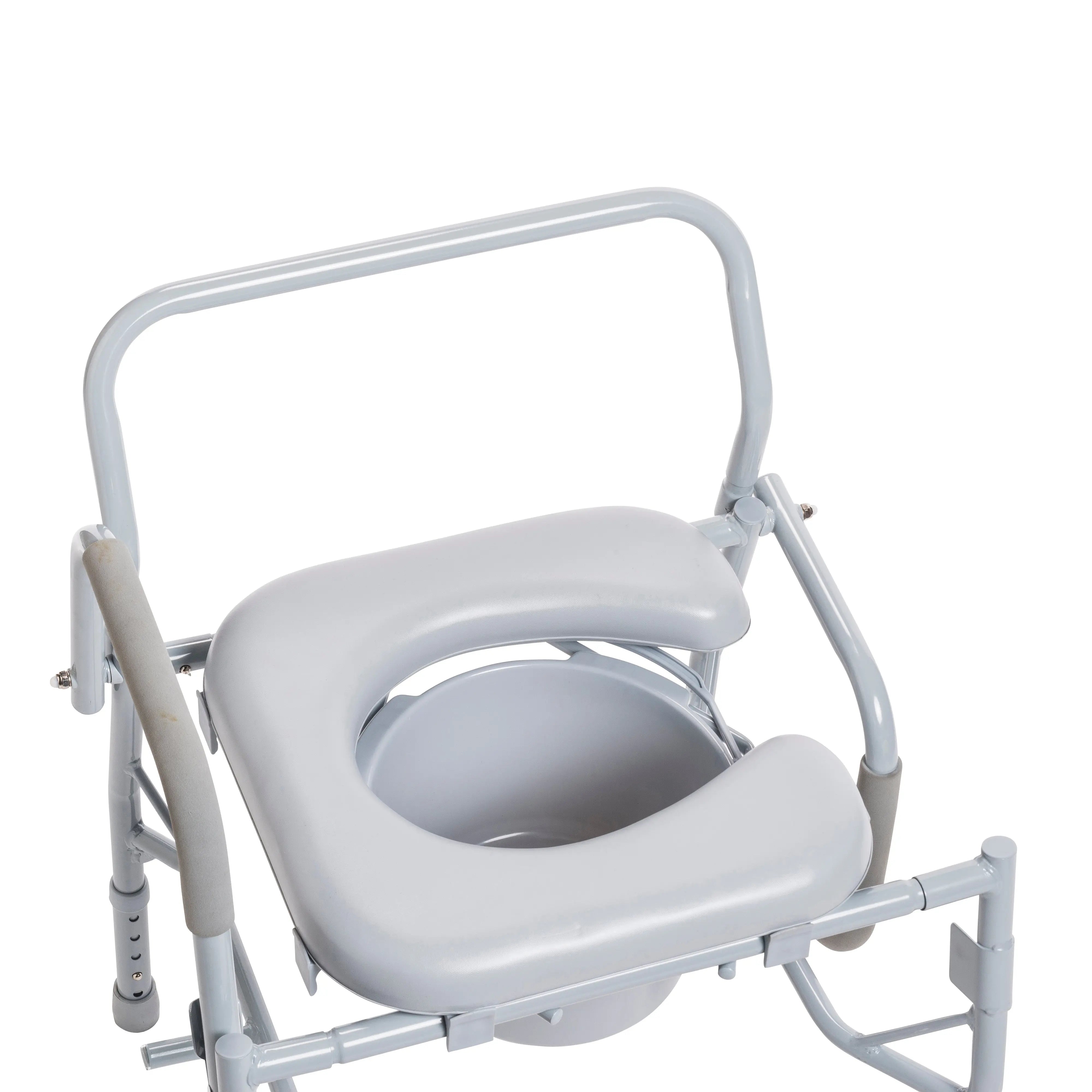 Steel Drop Arm Bedside Commode with Padded Seat & Arms - Home Health Store Inc
