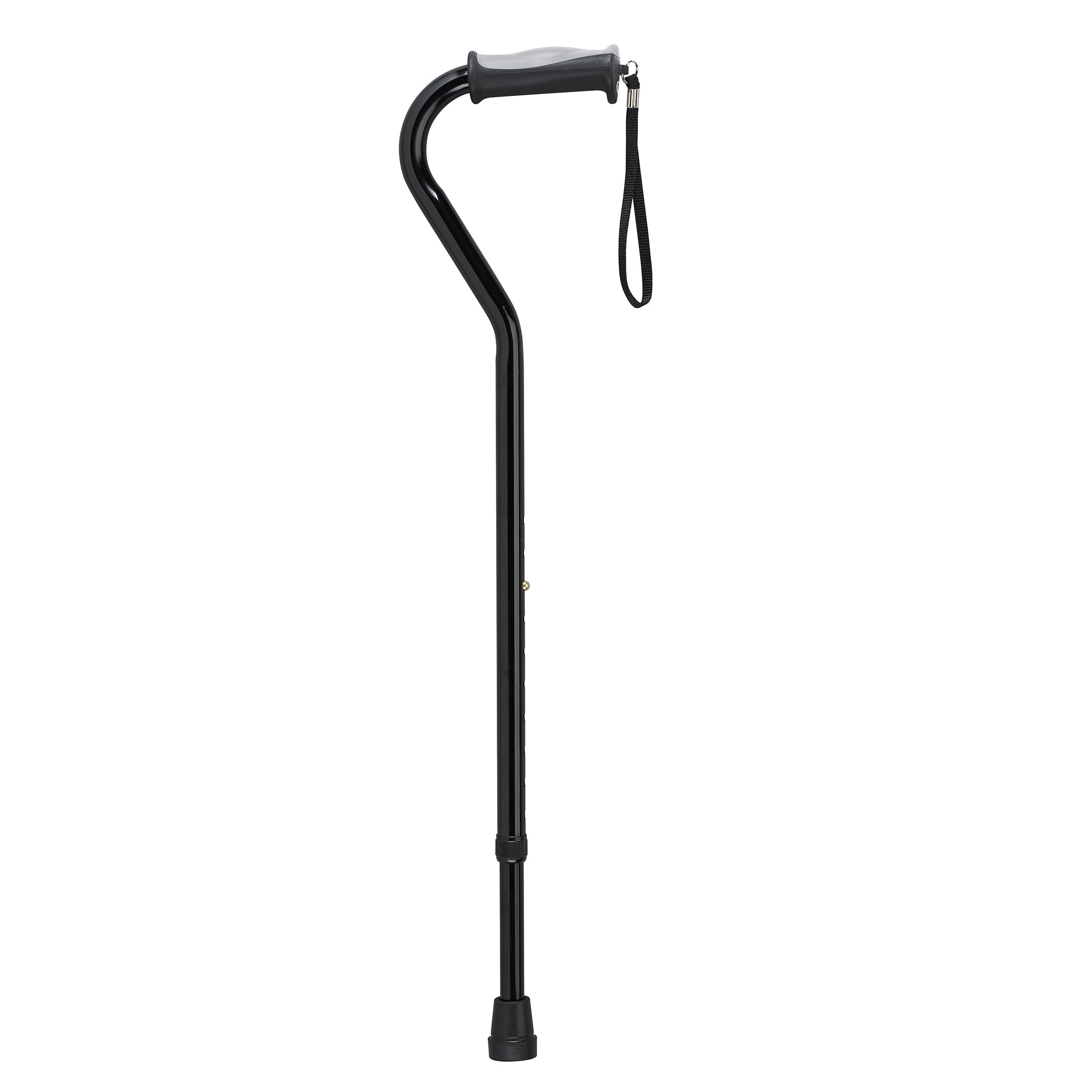 Adjustable Height Offset Handle Cane with Gel Hand Grip
