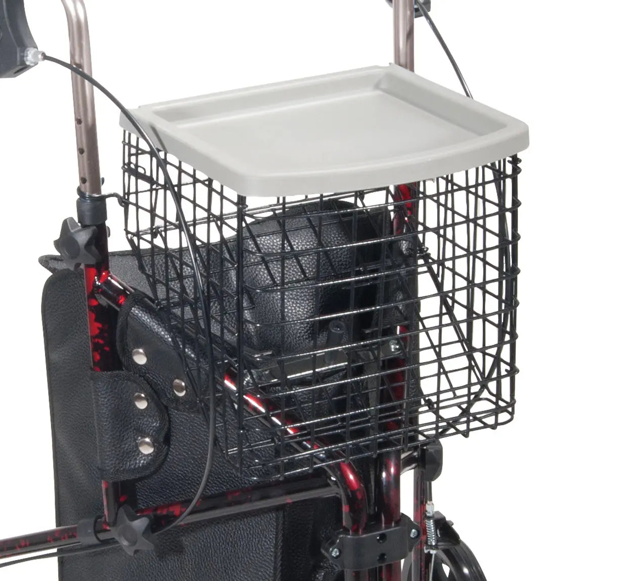 3 Wheel Rollator Rolling Walker with Basket Tray and Pouch - Home Health Store Inc