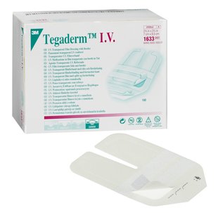 3M 1633 BX/100  DRESSING TRANSPARENT TEGADERM IV 2-3/4 X 3-1/4IN STERILE WITH BORDER