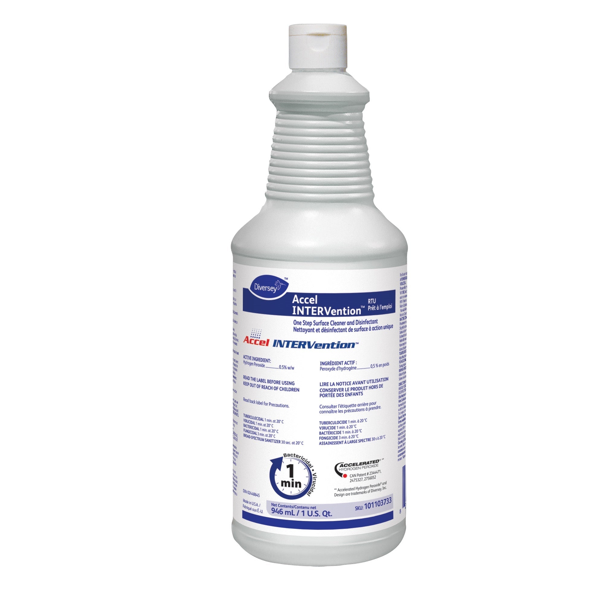 ACC 101103733 (BOX/12) EA/1 ACCEL INTERVENTION DISINFECTANT READY TO USE 946ML