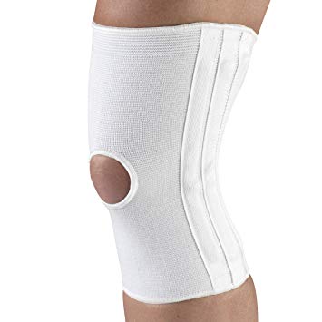 AIR 0079-L EA/1 CHAMPION MINIMUM KNEE SUPPORT W/ OPEN PATELLA LG (16-18 3/4") WHITE ELASTIC