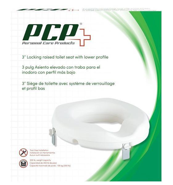 AIR 7019 EA/1 UNIVERSAL RAISED TOILET SEAT 3" ROUND AND ELONGATED BOWL
