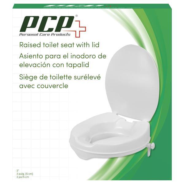AIR 7022 EA/1 MOLDED 2" RAISED TOILET SEAT WITH LID  ELONGATED BOWL